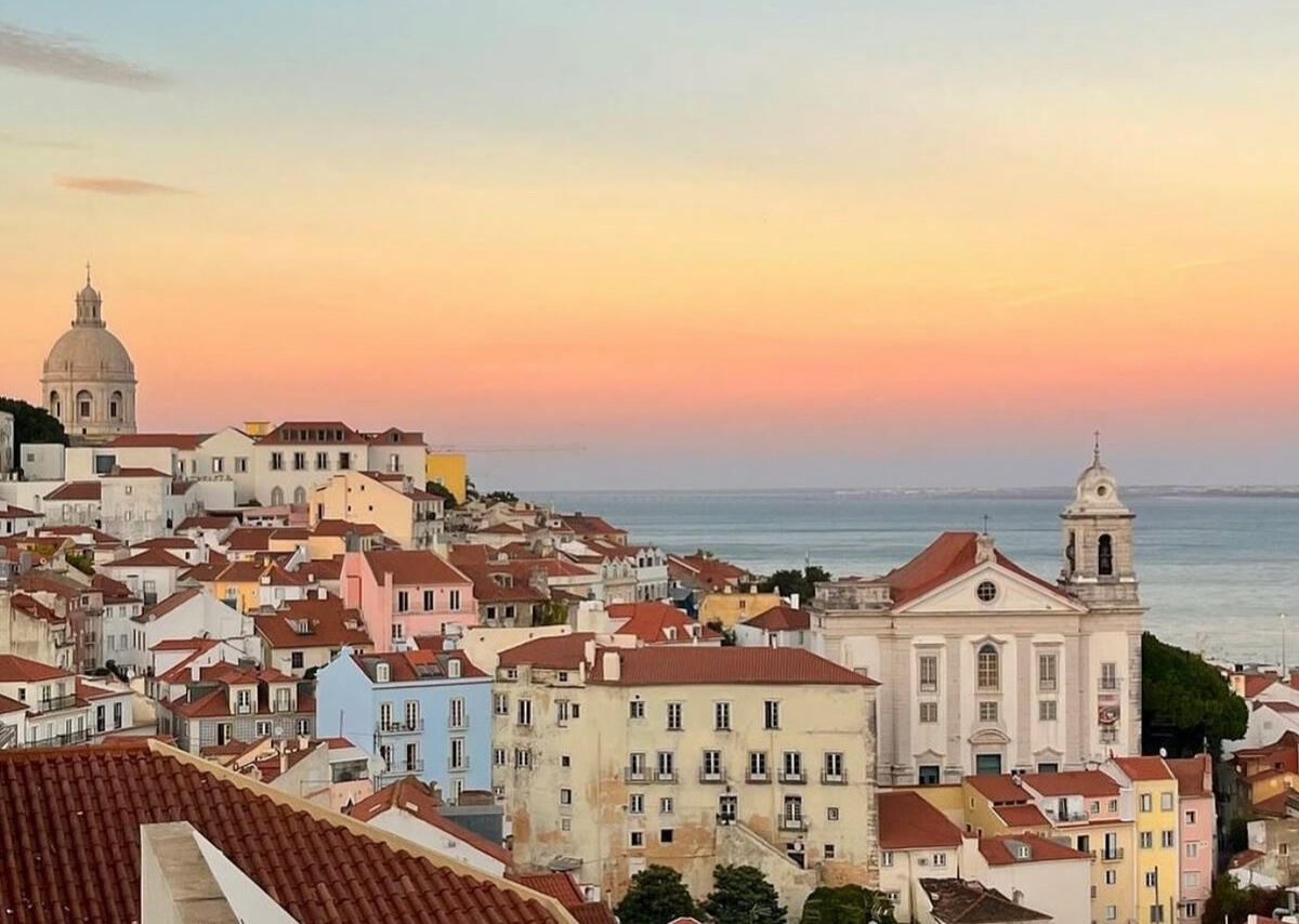 peniche at sunset with oceanview