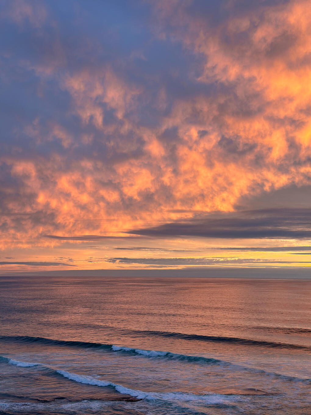 sunset at the atlantic ocean in portugal