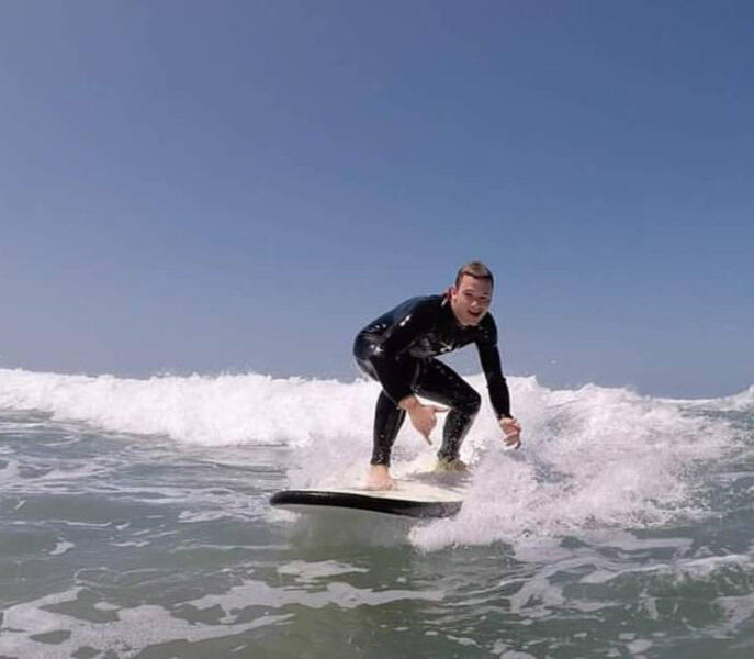 beginner surfing